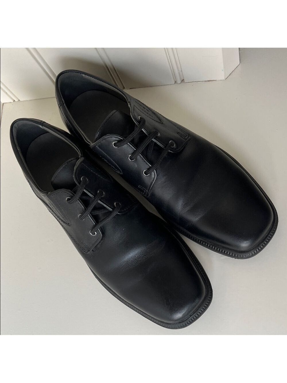 GEOX Black Leather Classic Oxfords Size EU 39/US 6 - Picture 9 of 15